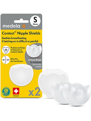 Bouts de sein Medela Contact - Silicone doux, protège mamelons sensibles, facilite la prise du sein