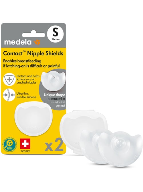 Bouts de sein Medela Contact - Silicone doux, protège mamelons sensibles, facilite la prise du sein - Kiabi