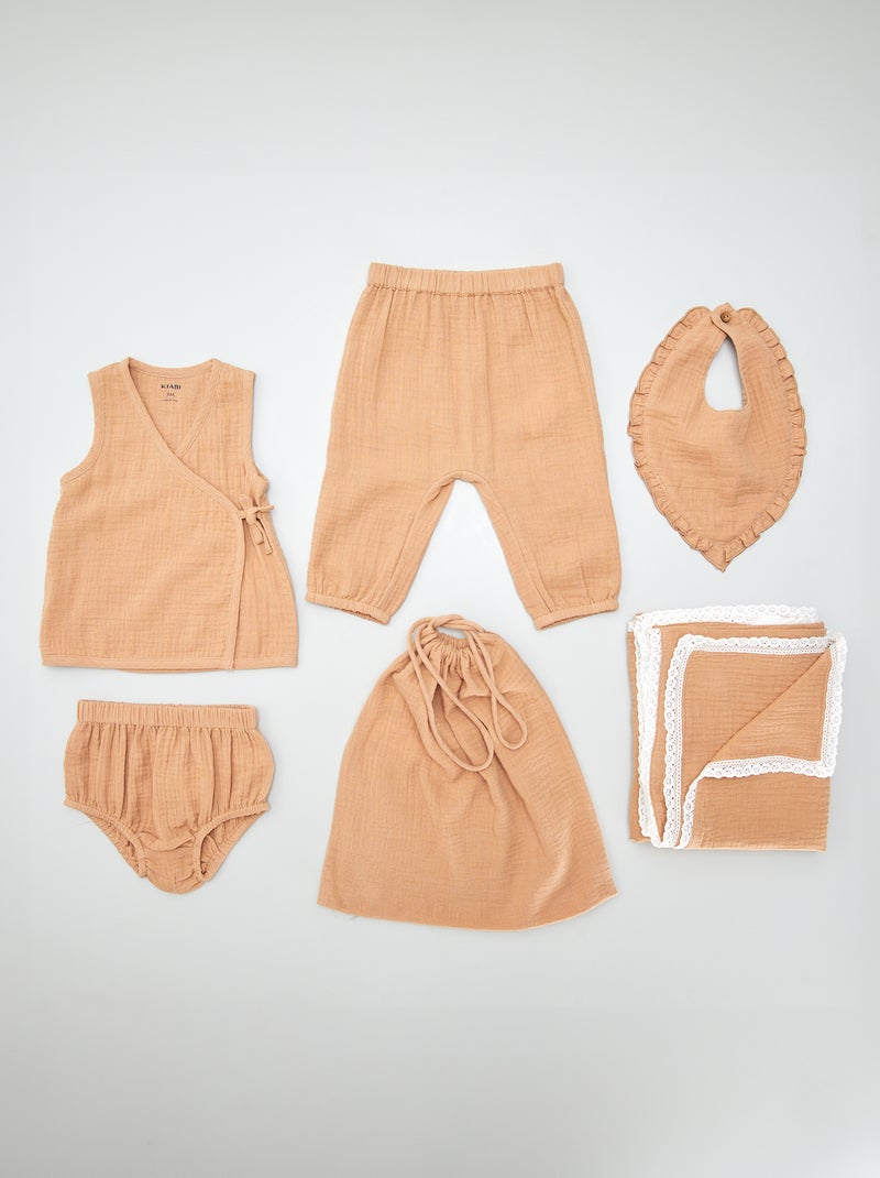 Box de naissance 'Welcome Baby' - 5 pièces Marron - Kiabi