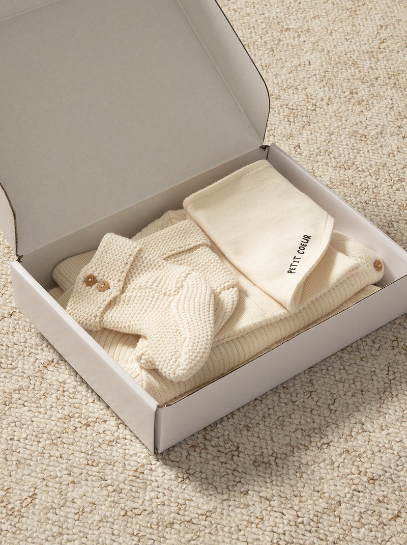 Box de naissance 'Welcome Baby' 5 pièces - Mixte Ecru - Kiabi