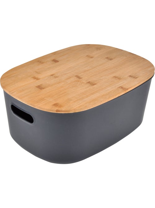 Box de rangement avec couvercle bambou - Kiabi