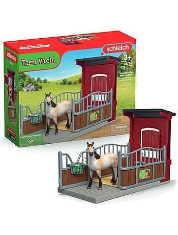 Box pour jument mustang avec figurine et accessoires - schleich farm world