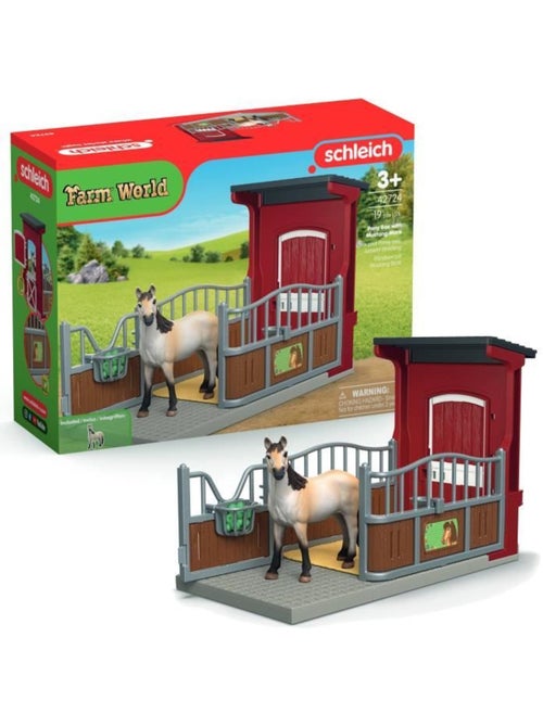 Box pour jument mustang avec figurine et accessoires - schleich farm world - Kiabi