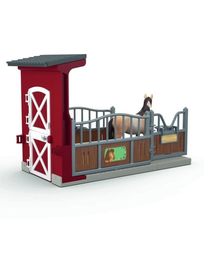 Box pour jument mustang avec figurine et accessoires - schleich farm world Marron - Kiabi