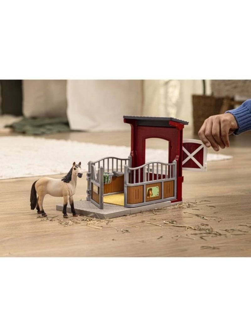 Box pour jument mustang avec figurine et accessoires - schleich farm world Marron - Kiabi