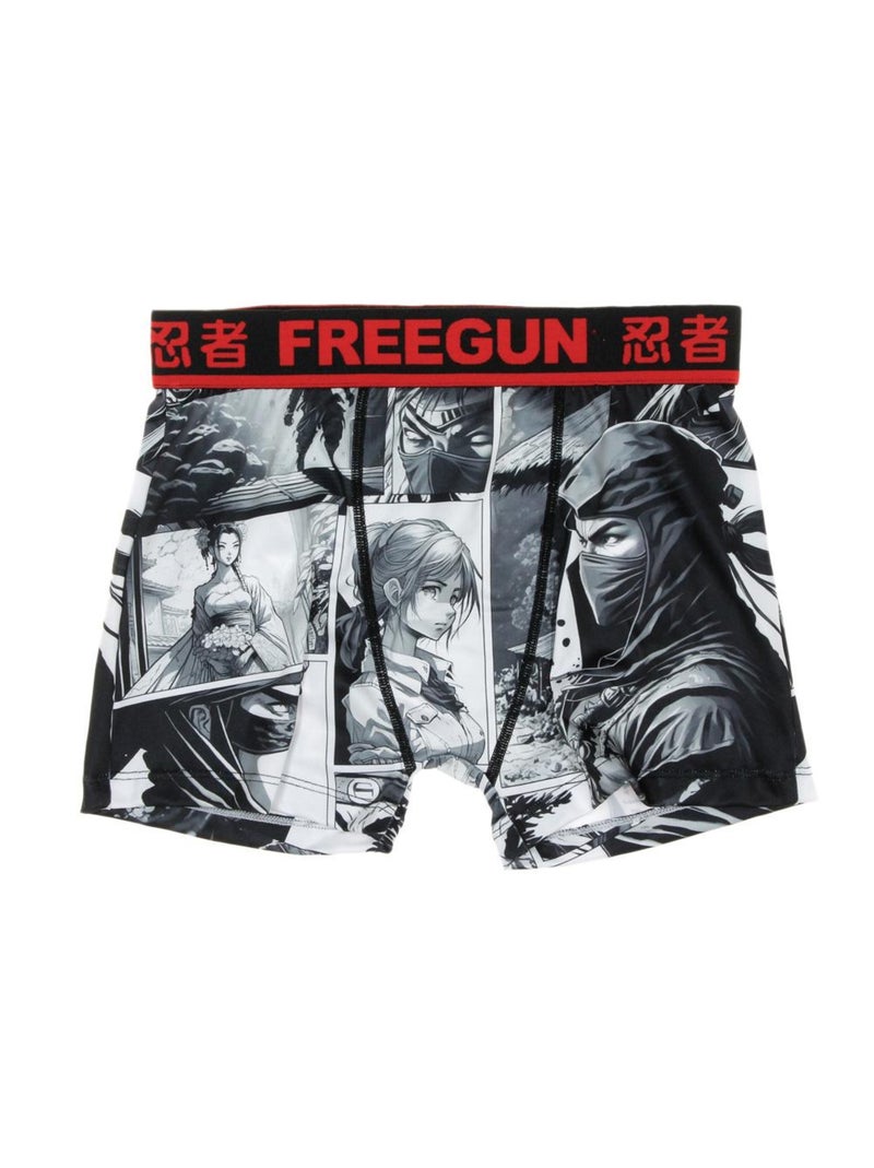 Boxer  à Imprimés Garçon Freegun Vib Noir - Kiabi