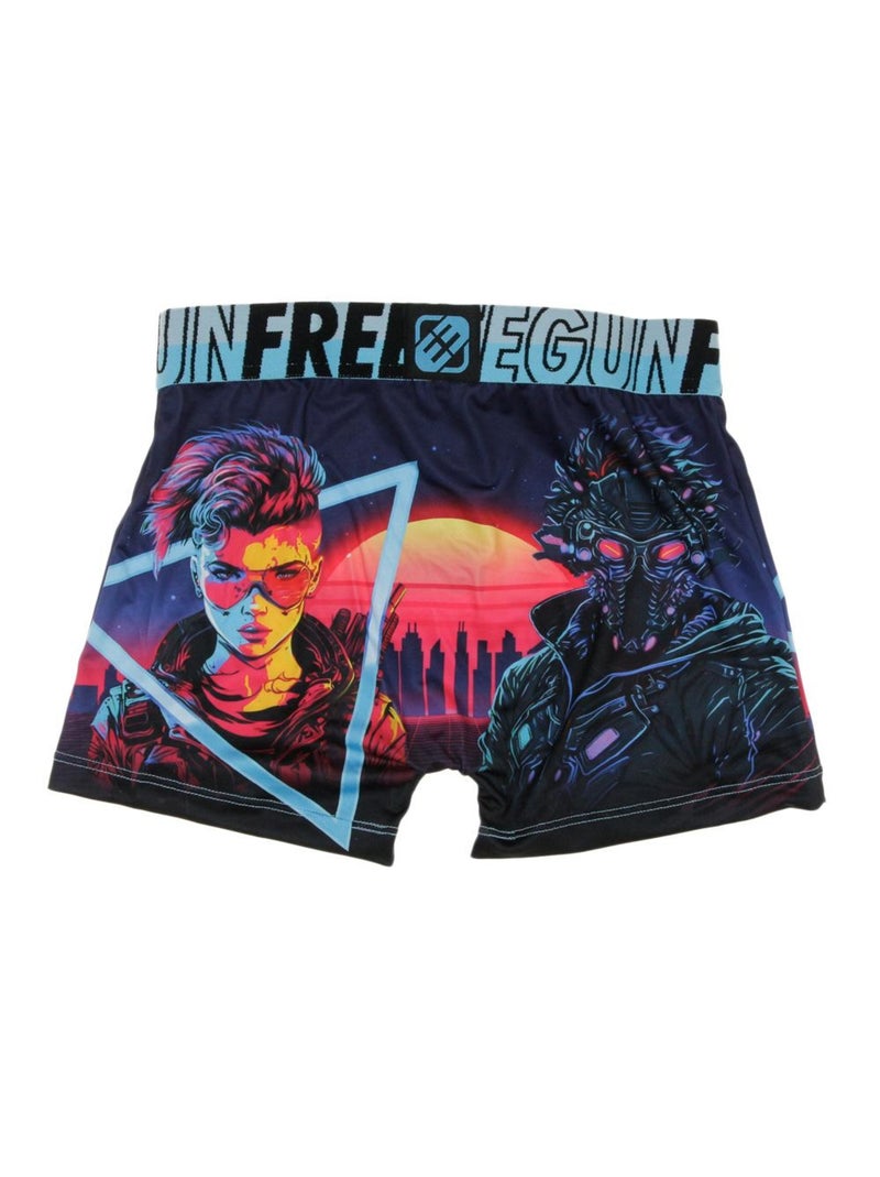 Boxer  à Imprimés Garçon Freegun WAR Noir - Kiabi