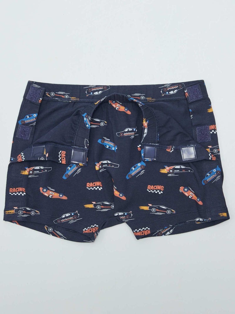 Boxer à scratchs - collection facile à enfiler Bleu - Kiabi