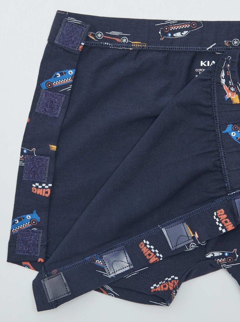 Boxer à scratchs - collection facile à enfiler Bleu - Kiabi