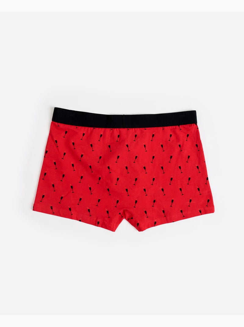 Boxer ADMAS pour homme avec motif bouteille Cheers Rouge - Kiabi