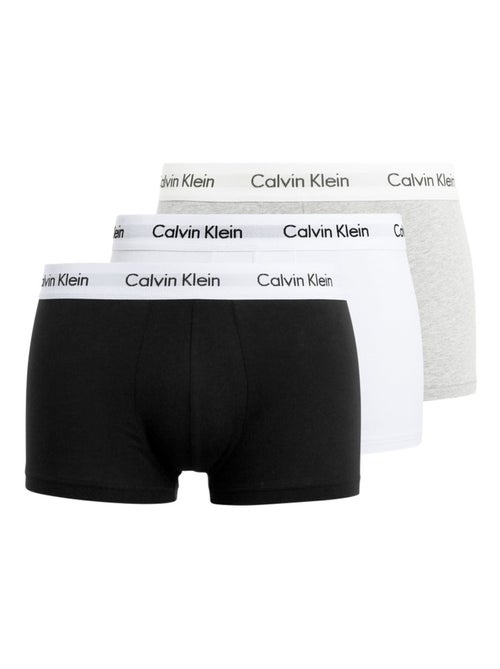 Boxer Calvin Klein Low rise trunk 3 pack cotton stretch - Kiabi