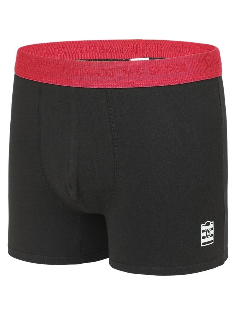 Boxer coton homme Hype Serge Blanco Noir - Kiabi