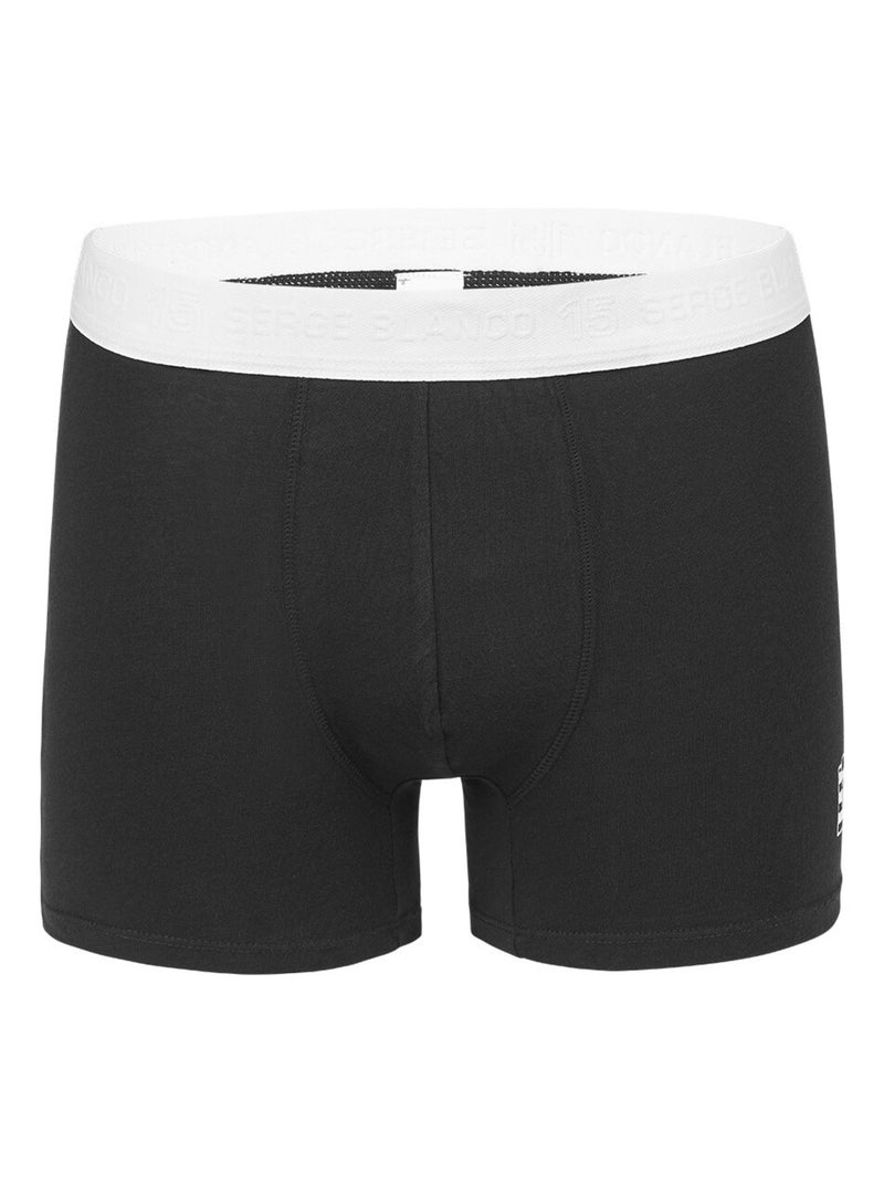 Boxer coton homme Hype Serge Blanco Noir - Kiabi