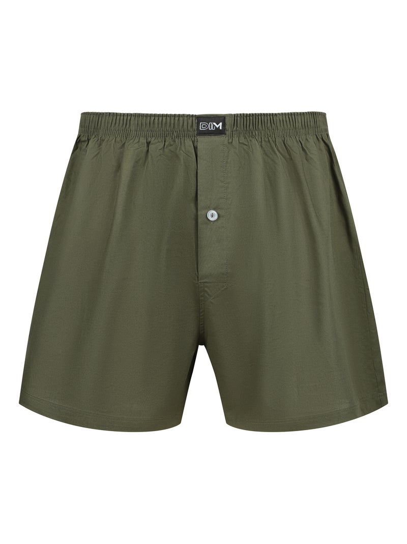 Boxer Coton Stretch Kaki - Kiabi