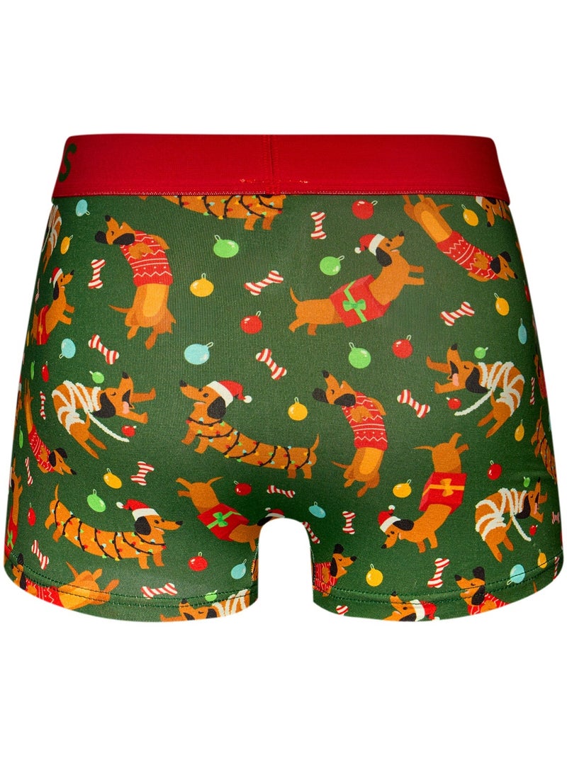 Boxer Court Homme Teckel et Cadeaux Vert - Kiabi