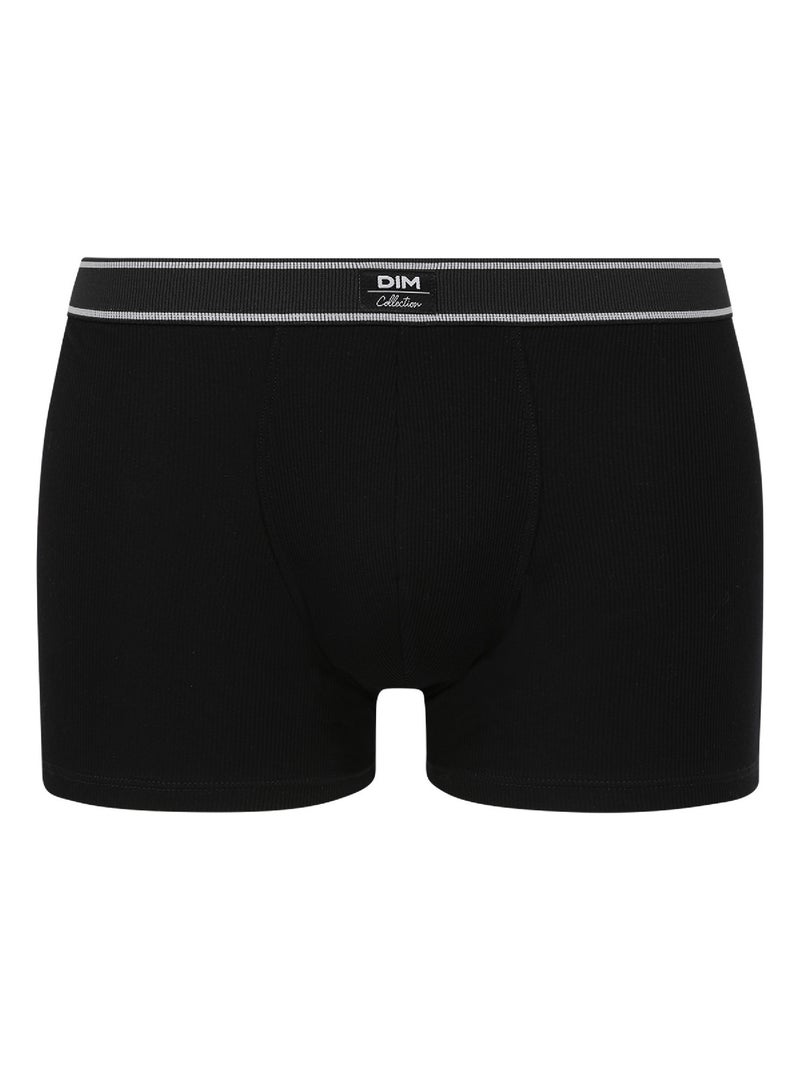Boxer court rayé Elegant Noir - Kiabi