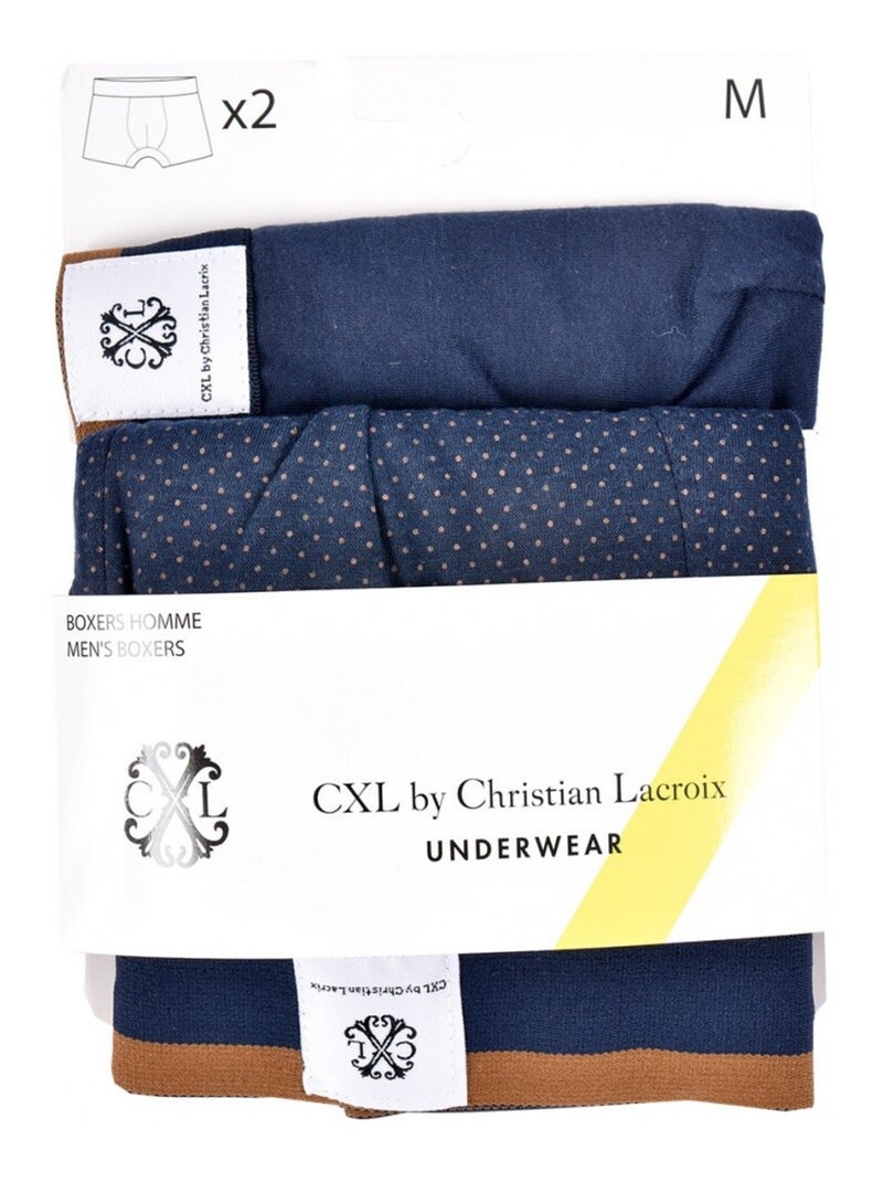 Boxer CXL By LACROIX X2 - Pack de 2 Bleu marine - Kiabi