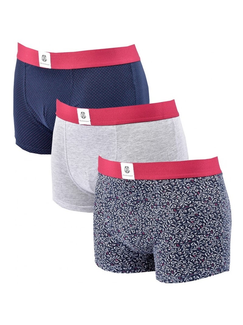 Boxer CXL By LACROIX X3 - Pack de 3 Gris Bleu marine - Kiabi