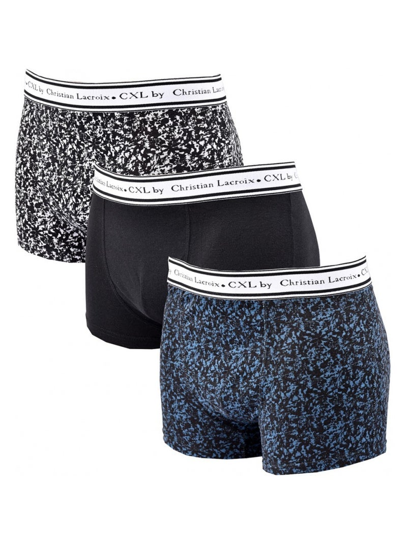 Boxer CXL By LACROIX X3 - Pack de 3 Noir Gris anthracite Bleu - Kiabi
