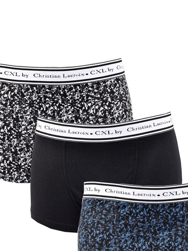 Boxer CXL By LACROIX X3 - Pack de 3 Noir Gris anthracite Bleu - Kiabi