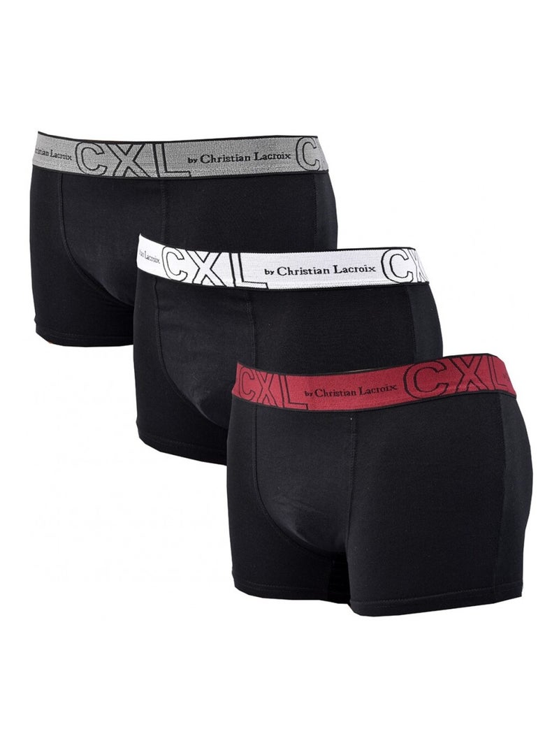 Boxer CXL By LACROIX X3 - Pack de 3 Noir Multicolore Noir - Kiabi
