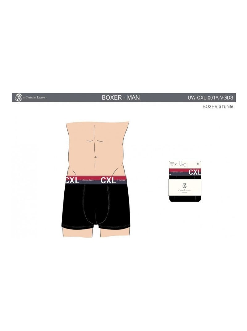 Boxer CXL By LACROIX X3 - Pack de 3 Noir Rouge - Kiabi