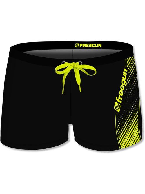 Boxer de bain enfant imprimé uni Black Freegun - Kiabi Boxer de bain enfant imprimé uni Black Freegun - Kiabi