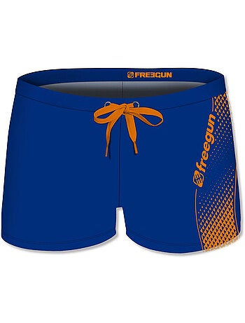 Boxer de bain enfant imprimé uni Blue Freegun