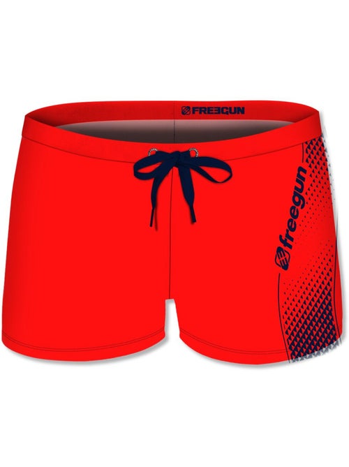 Boxer de bain enfant imprimé uni Red Freegun - Kiabi