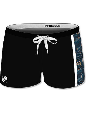 Boxer de bain homme avec empiècement imprimé tropical freegun