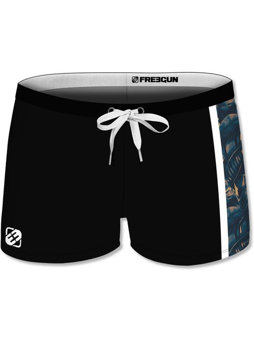 Boxer de bain homme avec empiècement imprimé tropical freegun - Kiabi