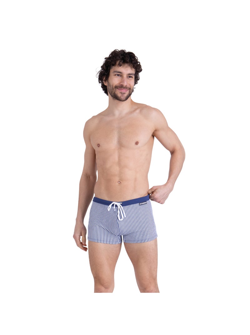 Boxer de bain homme Summer Camp Athena Blanc Bleu - Kiabi
