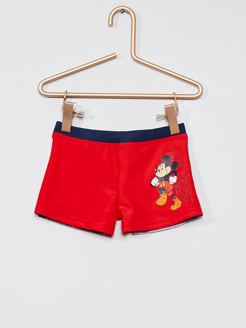 Boxer de bain 'Mickey Mouse' rouge - Kiabi