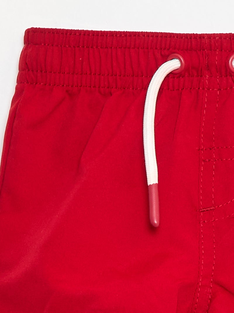 Boxer de bain uni Rouge - Kiabi