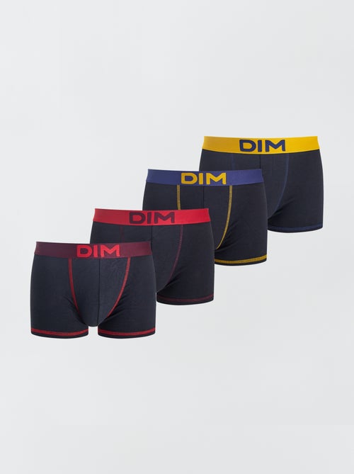 Boxer 'DIM' en coton stretch - 4 pièces - Kiabi