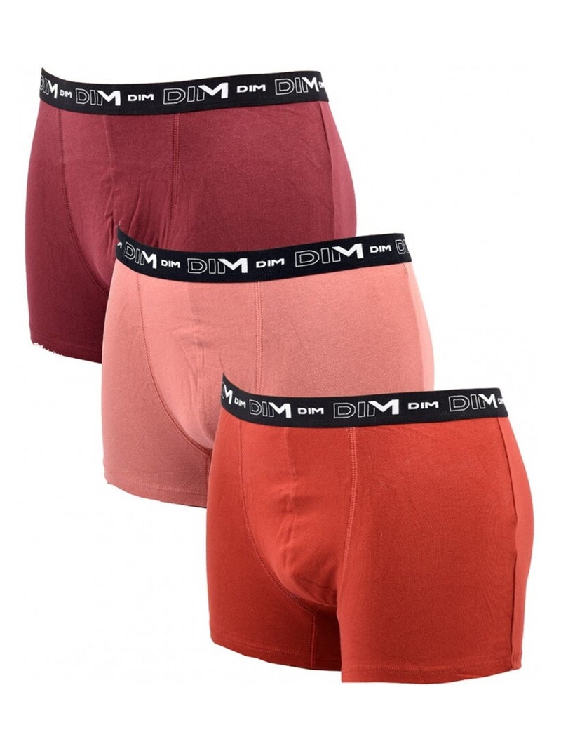 Boxer DIM Lot de 3 Rouge carmin - Kiabi
