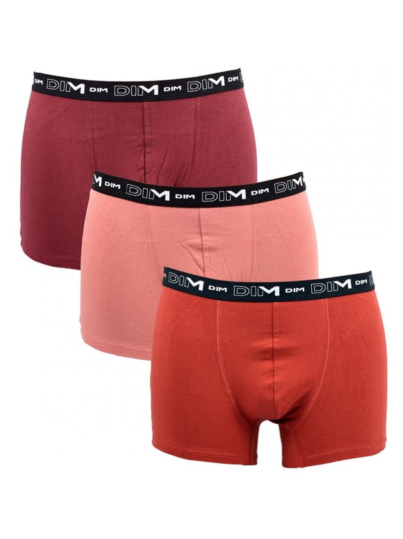 Boxer DIM Lot de 3 Rouge carmin - Kiabi