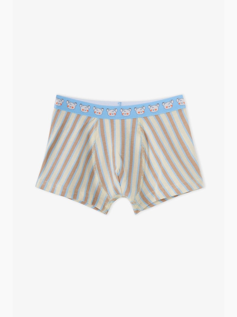Boxer enfant cute animals en coton penti Bleu ciel - Kiabi
