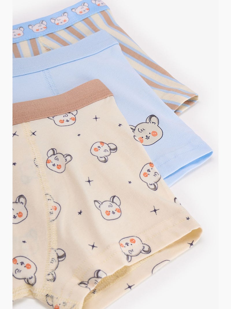 Boxer enfant cute animals en coton penti Bleu ciel - Kiabi