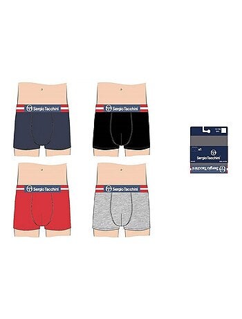 Boxer Enfant SERGIO TACCHINI Lot de 4 - Pack de 4