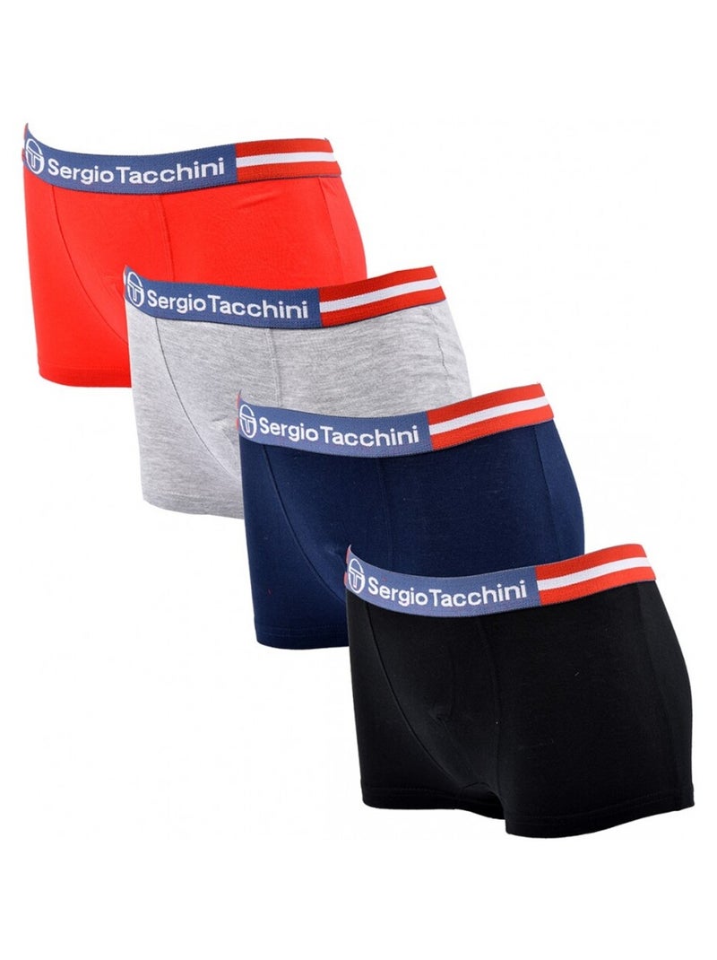 Boxer Enfant SERGIO TACCHINI Lot de 4 - Pack de 4 Multicolore - Kiabi