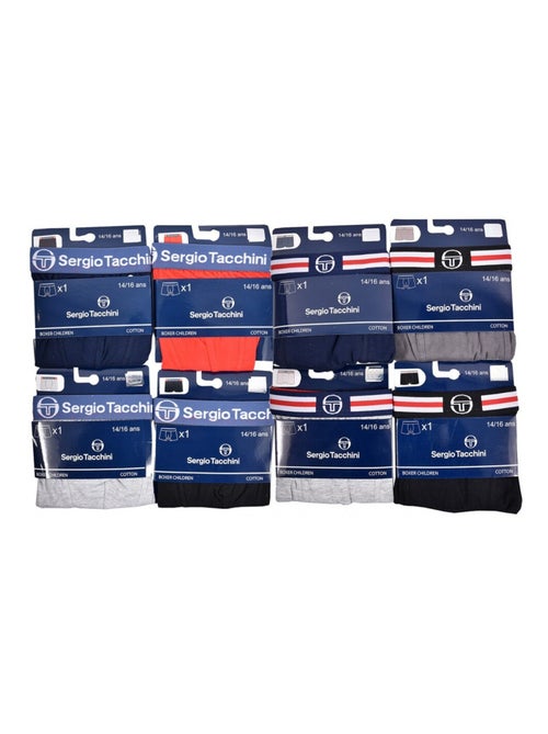 Boxer Enfant SERGIO TACCHINI Lot de 8 - Pack de 8 - Kiabi