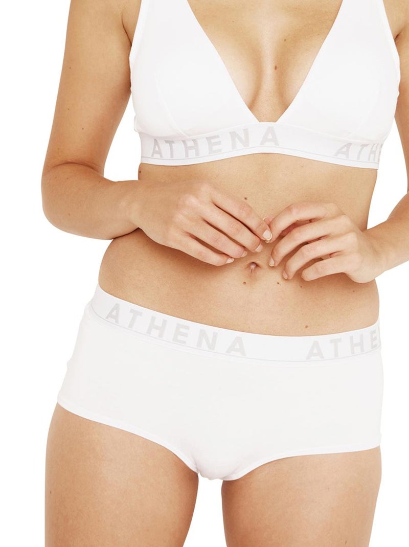 Boxer femme Easy Color Athena Blanc - Kiabi