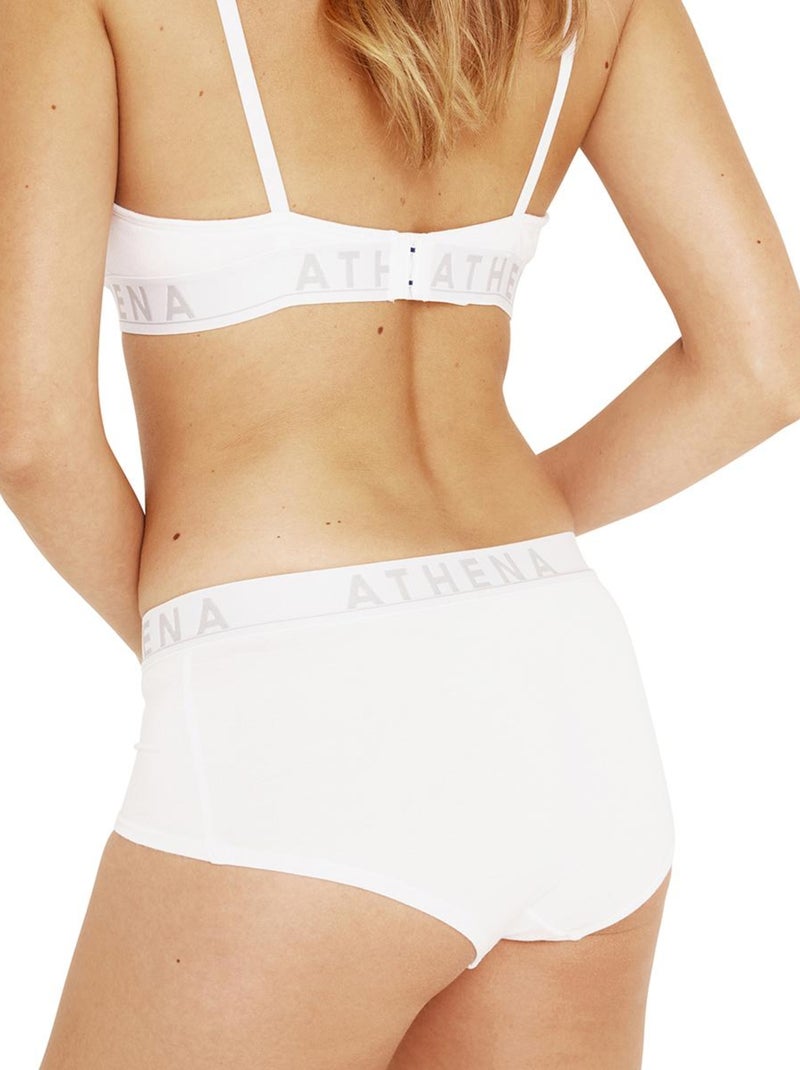 Boxer femme Easy Color Athena Blanc - Kiabi
