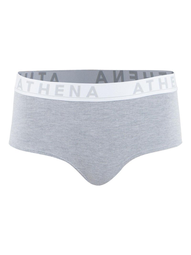 Boxer femme Easy Color Gris chiné - Kiabi