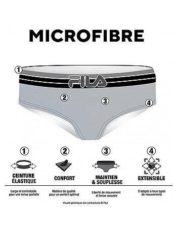 Boxer Femme en Polyamide Découpe laser Uni Fila