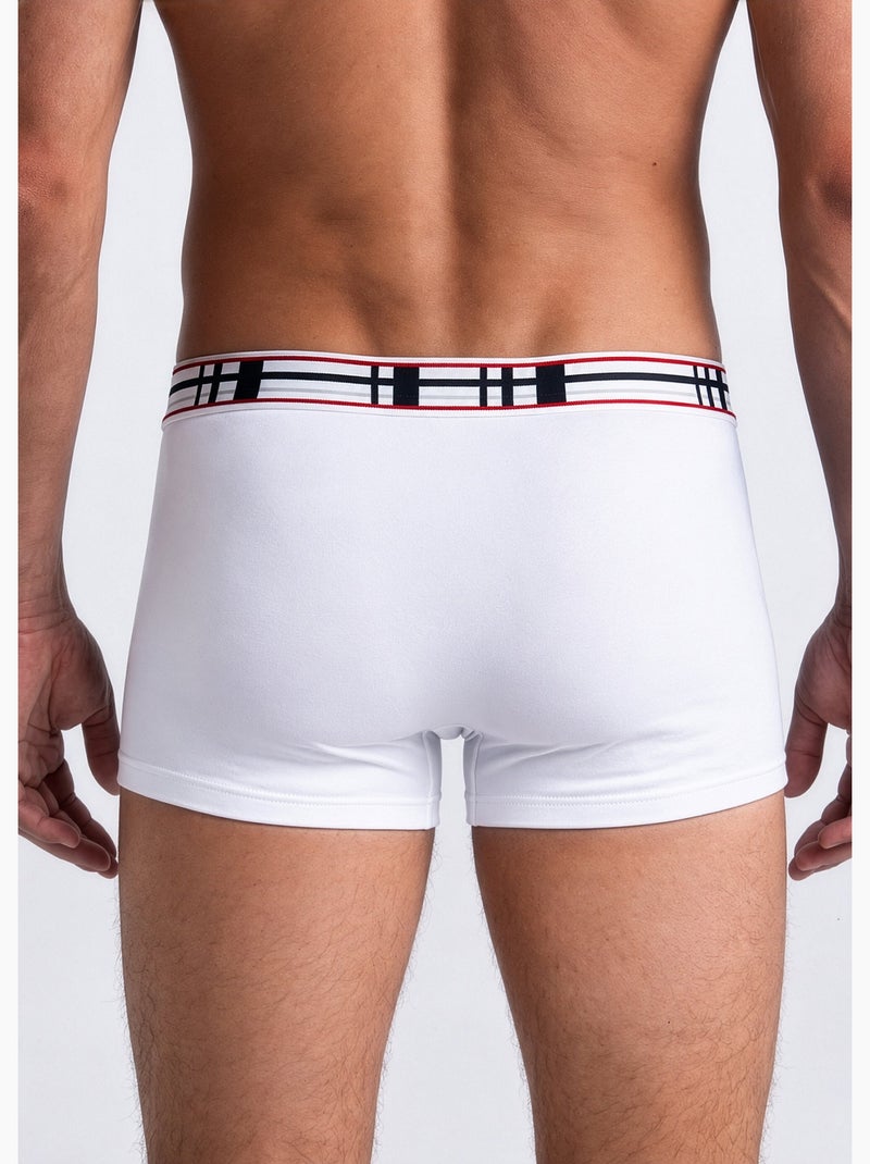 Boxer fermé coton stretch - lot de 2 - afibel Blanc - Kiabi