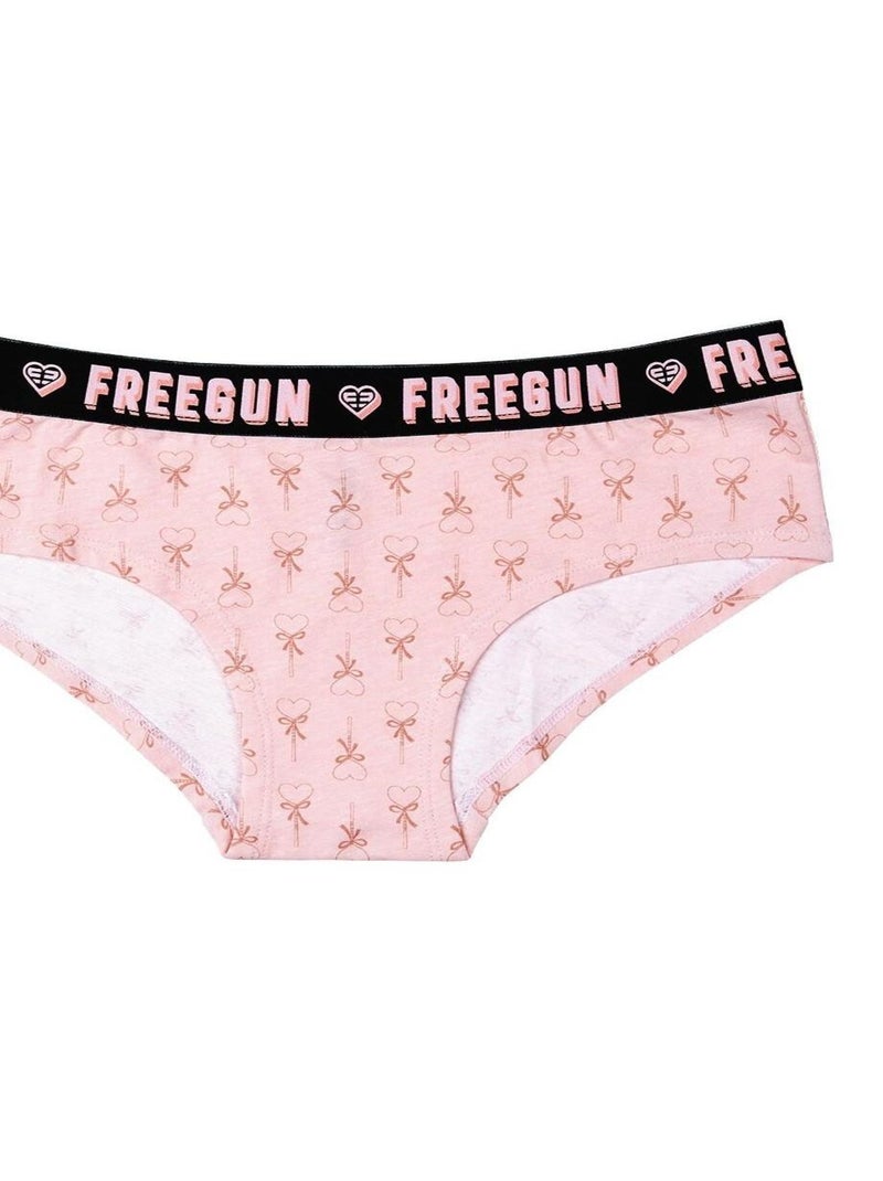 Boxer fille en coton Coeur Freegun Rose - Kiabi