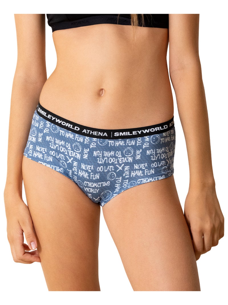 Boxer fille SmileyWorld® I Athena Bleu - Kiabi