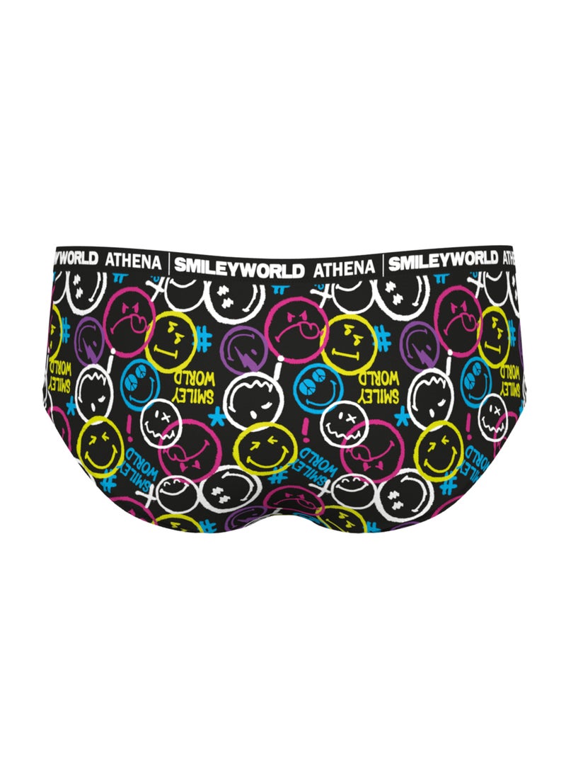 Boxer fille SmileyWorld® I Athena Noir Multicolore - Kiabi